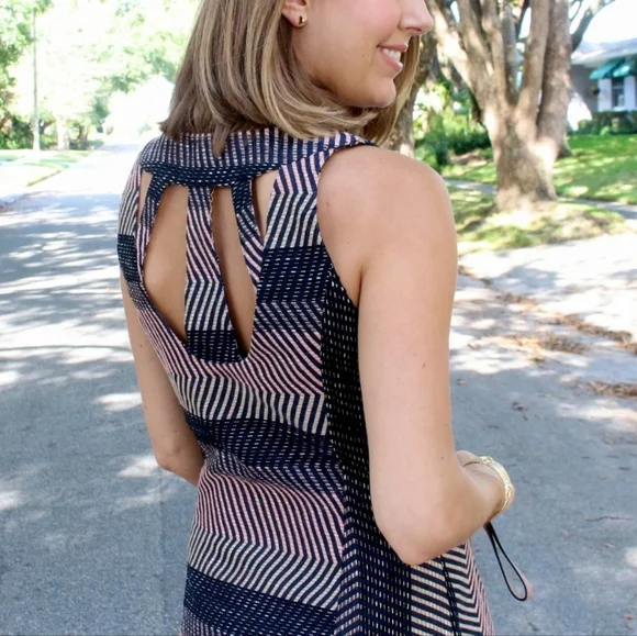 Skies Are Blue A Line Dress Multi Stripe Detail Sz Xs - Picture 13 of 13